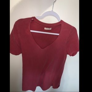 Short sleeve cutout shirt
